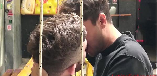  Sexy Studs Fuck In A Gay Bar Passionately
